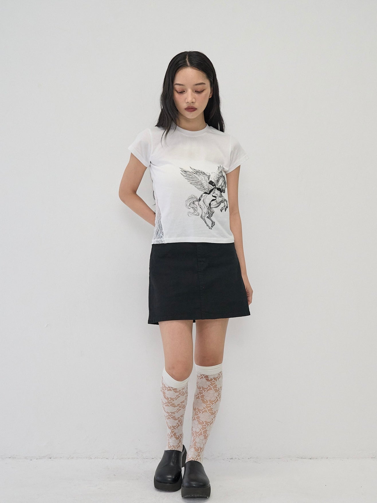 side lace unicorn tops