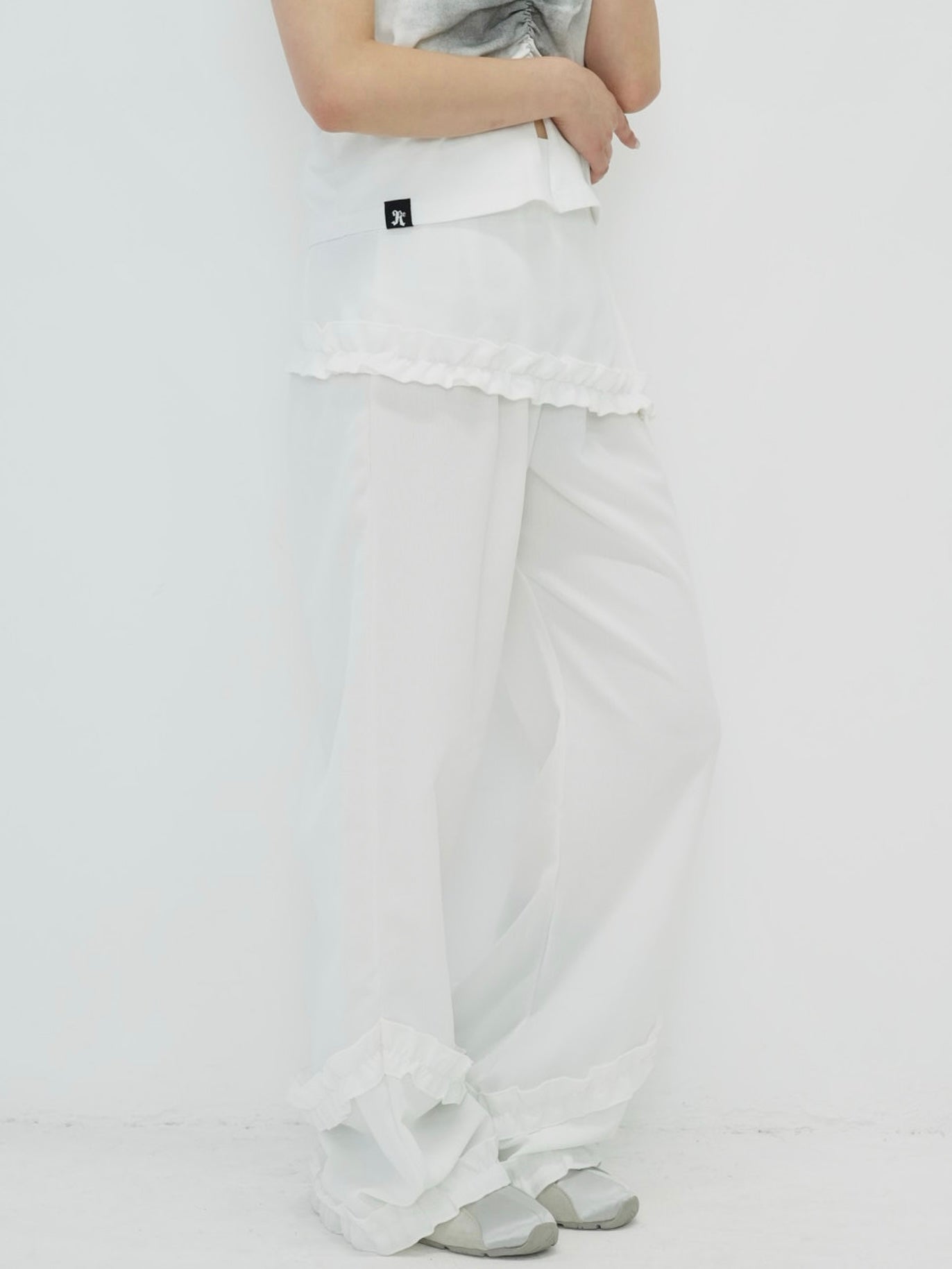 hem ruffle wrap pants