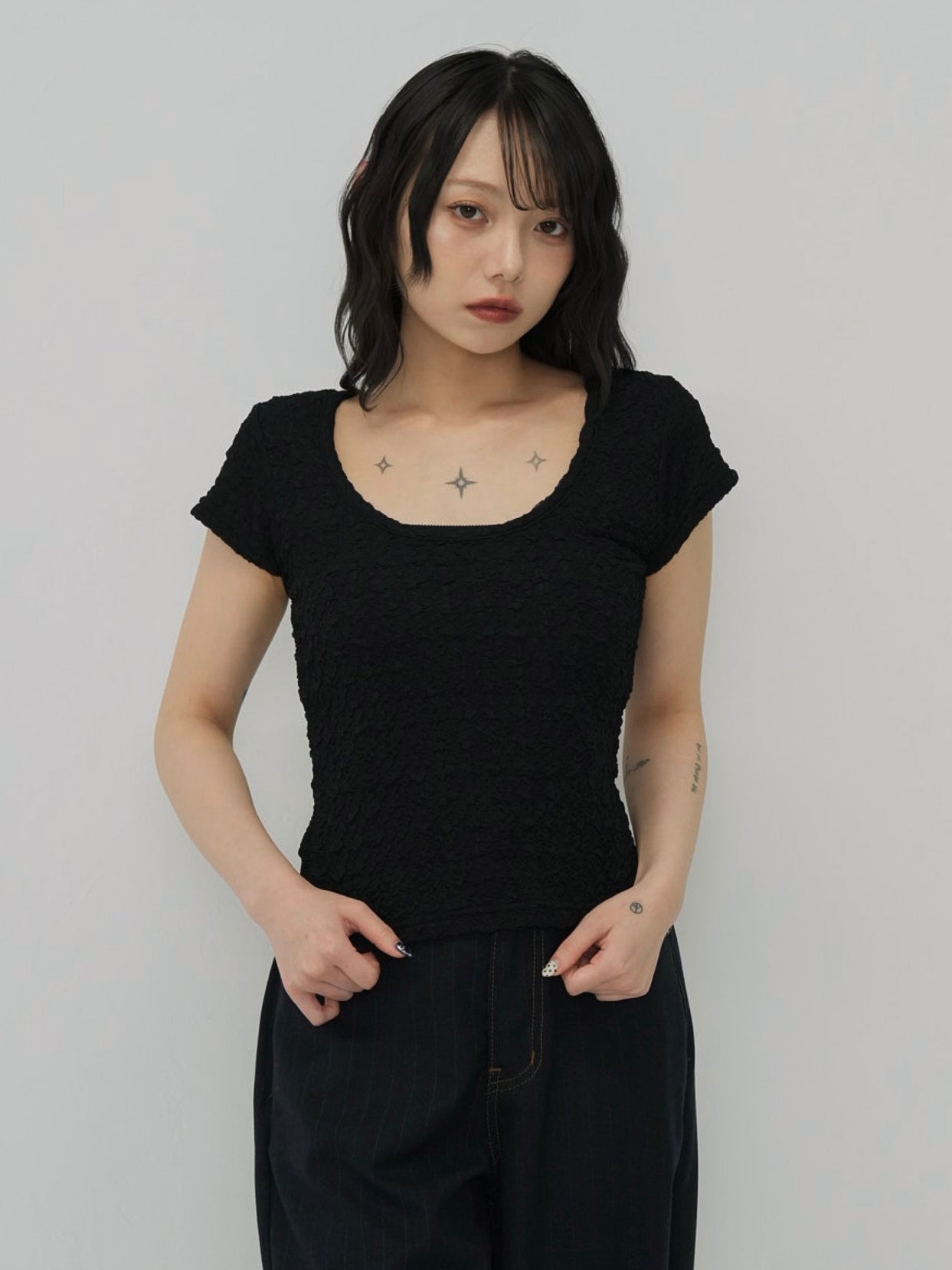 ribbon open back tops