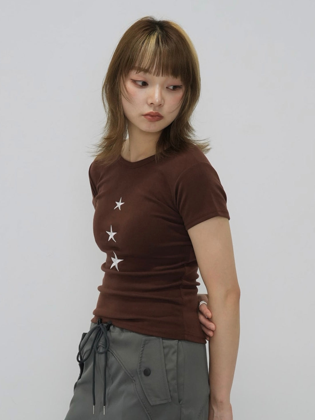 vertical star print tops
