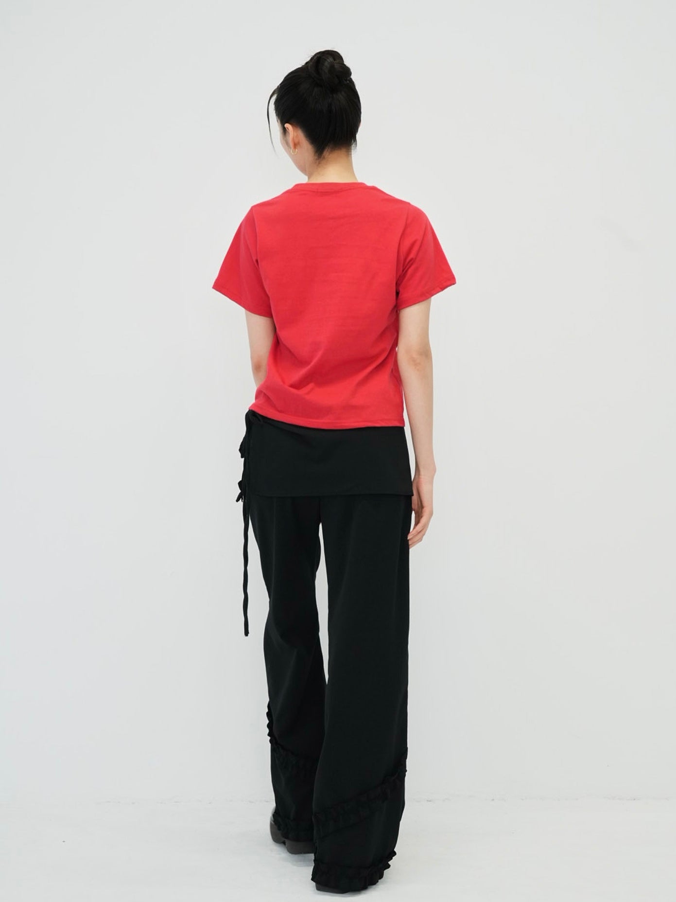 hem ruffle wrap pants