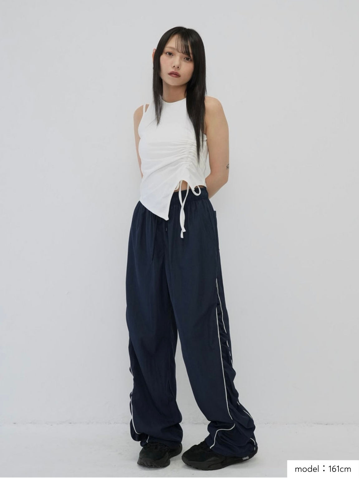 piping shirring pants