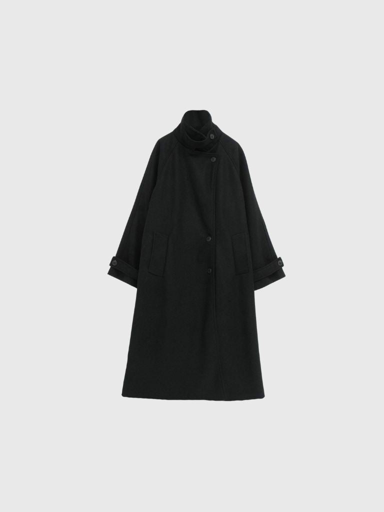 standcollar wool coat