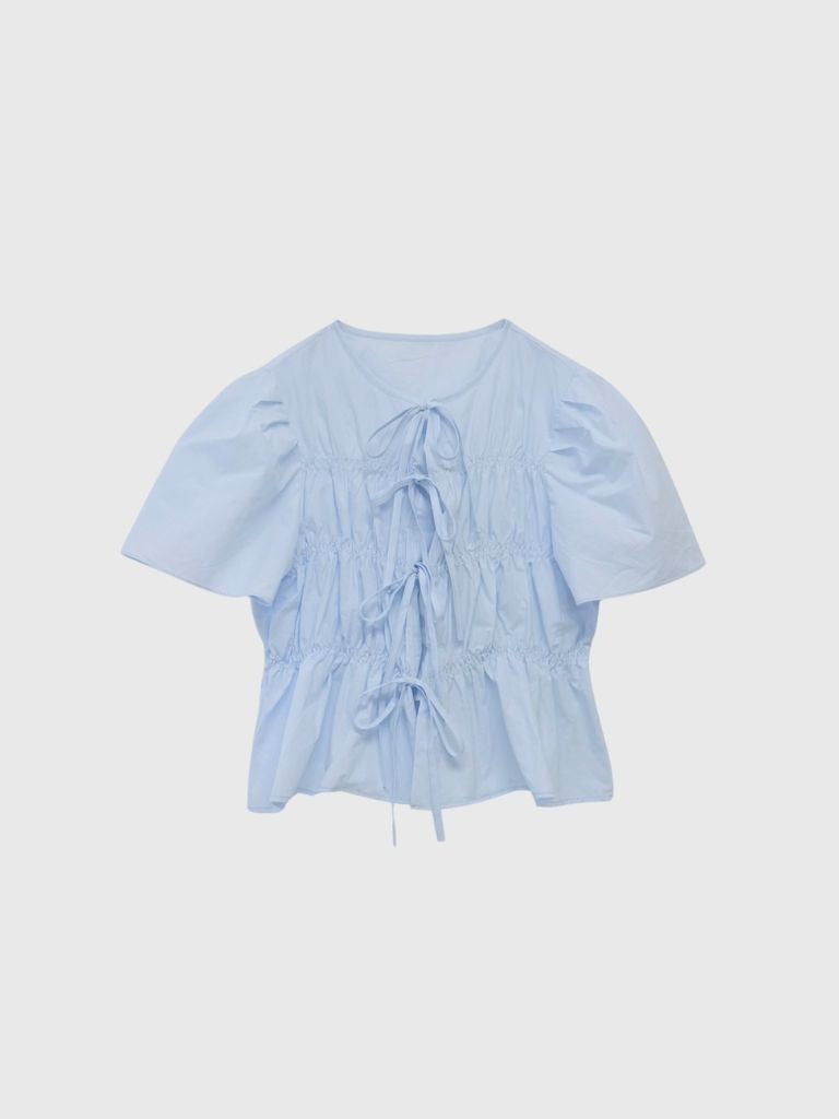 front ribbon blouse
