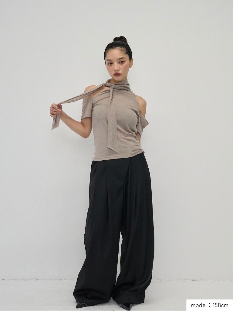 drape off shoulder tops