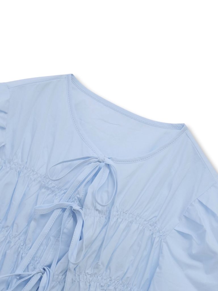 front ribbon blouse