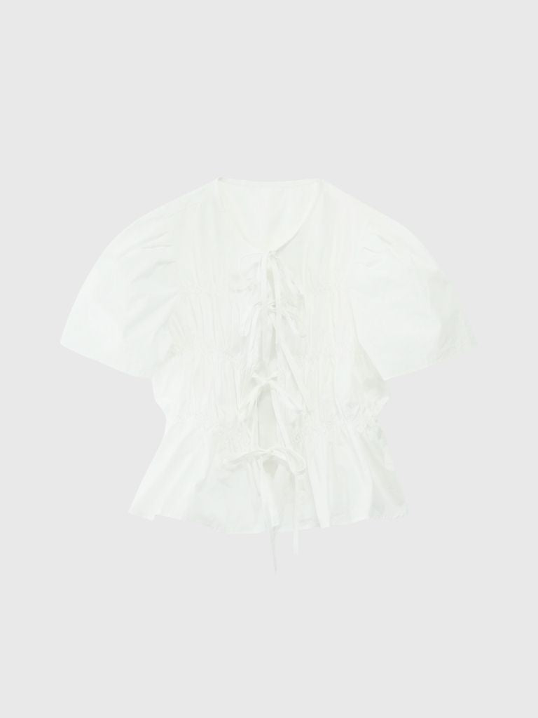 front ribbon blouse