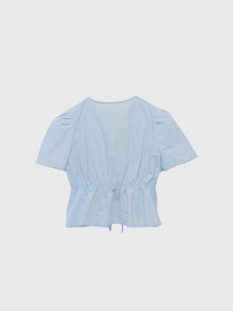 front ribbon blouse