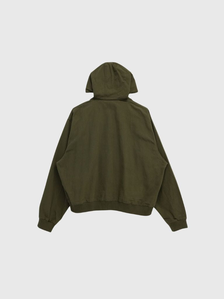 over pocket zip up hoodie
