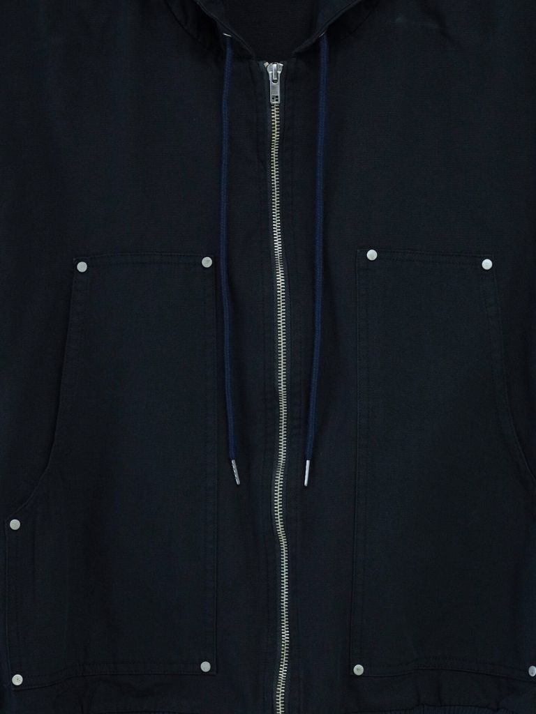 over pocket zip up hoodie