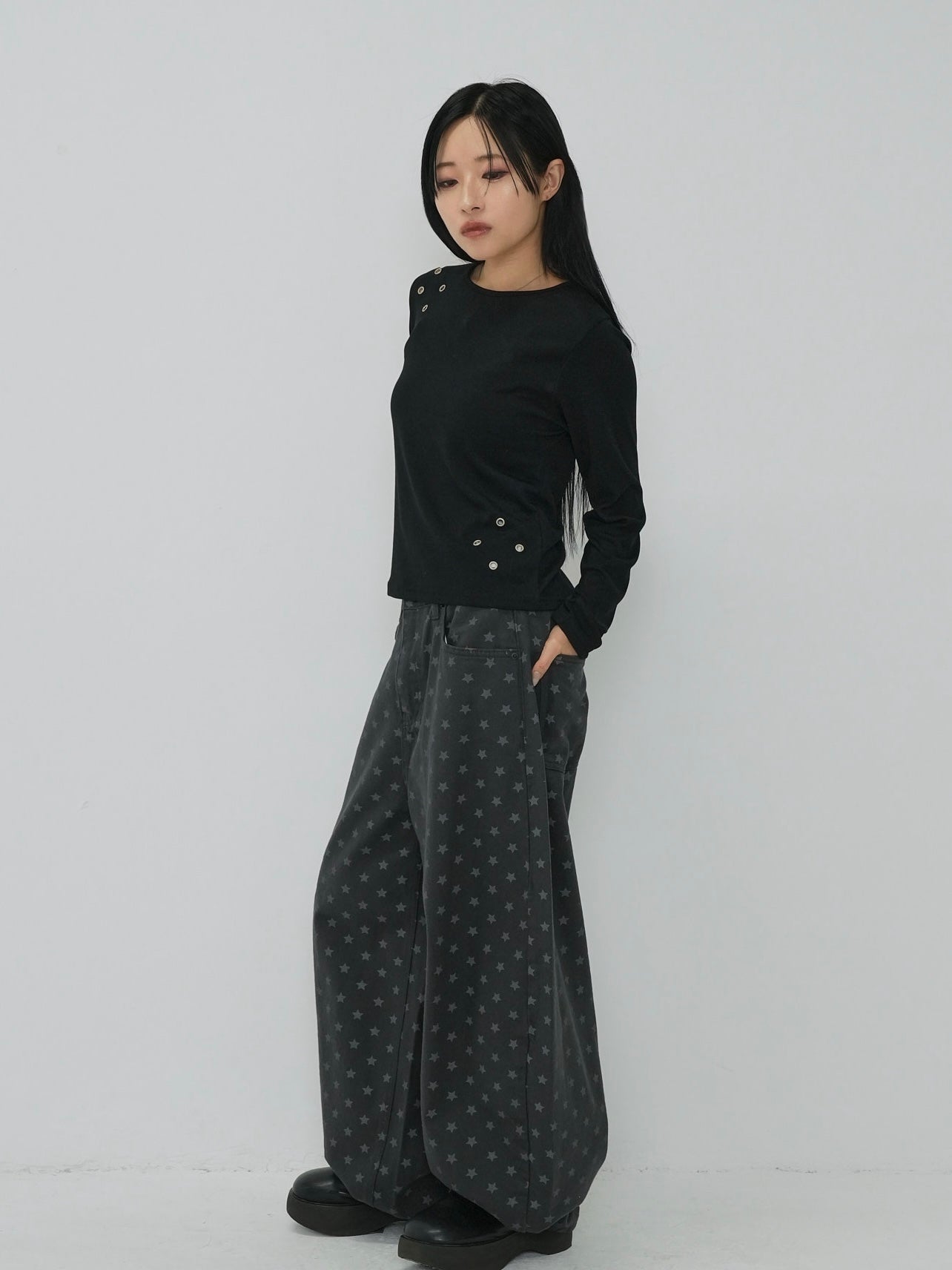 star dot balloon pants