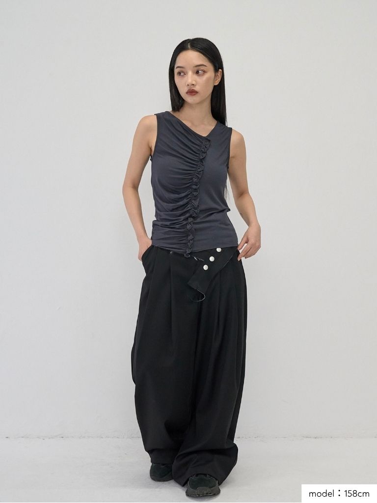 ruched drape tops