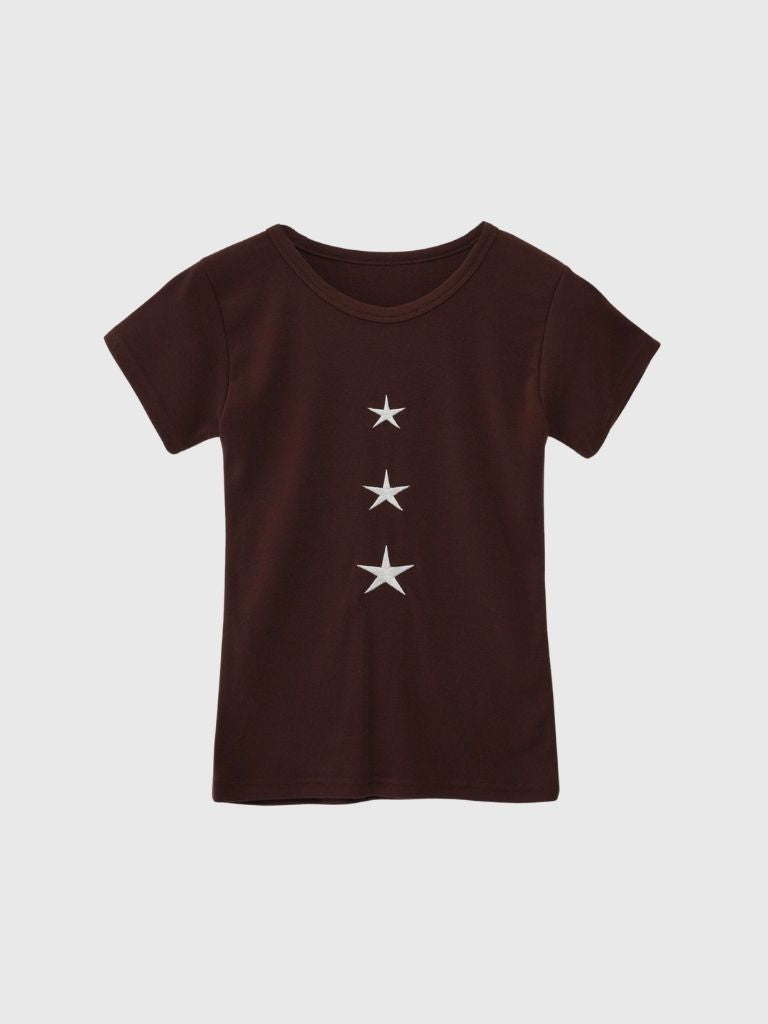vertical star print tops