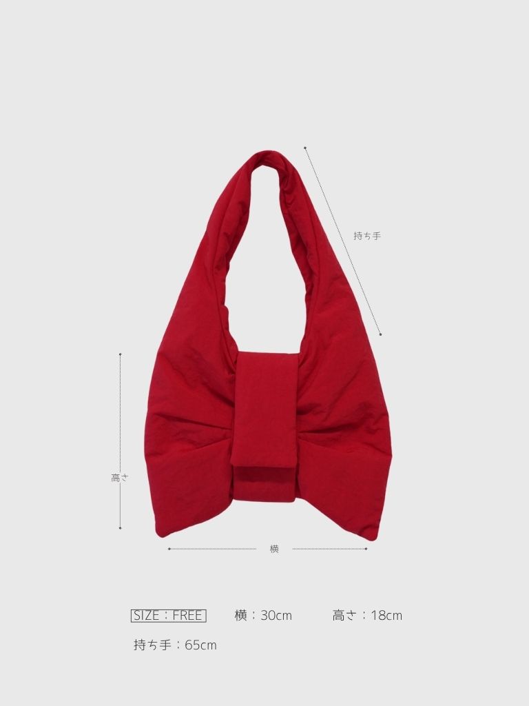 fluffy ribbon mini bag