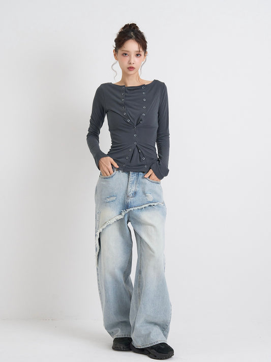 double row button tops