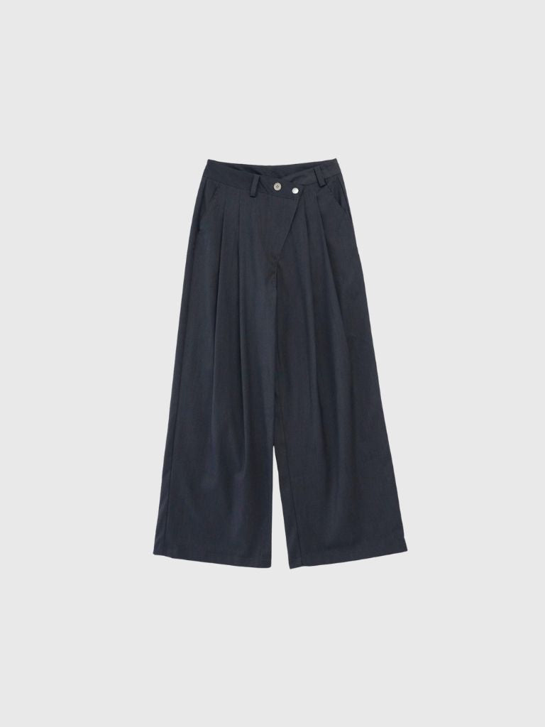 layered belt wide pants