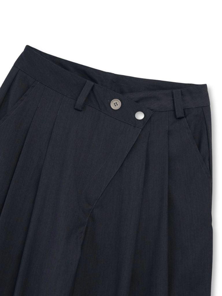layered belt wide pants