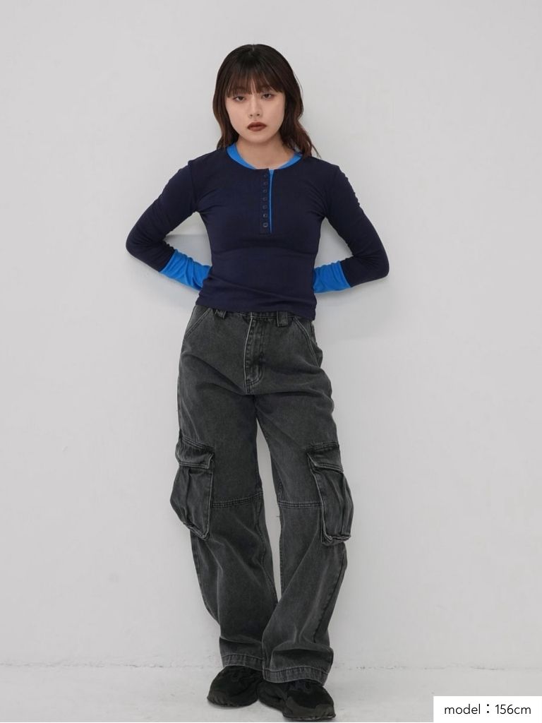military denim pants