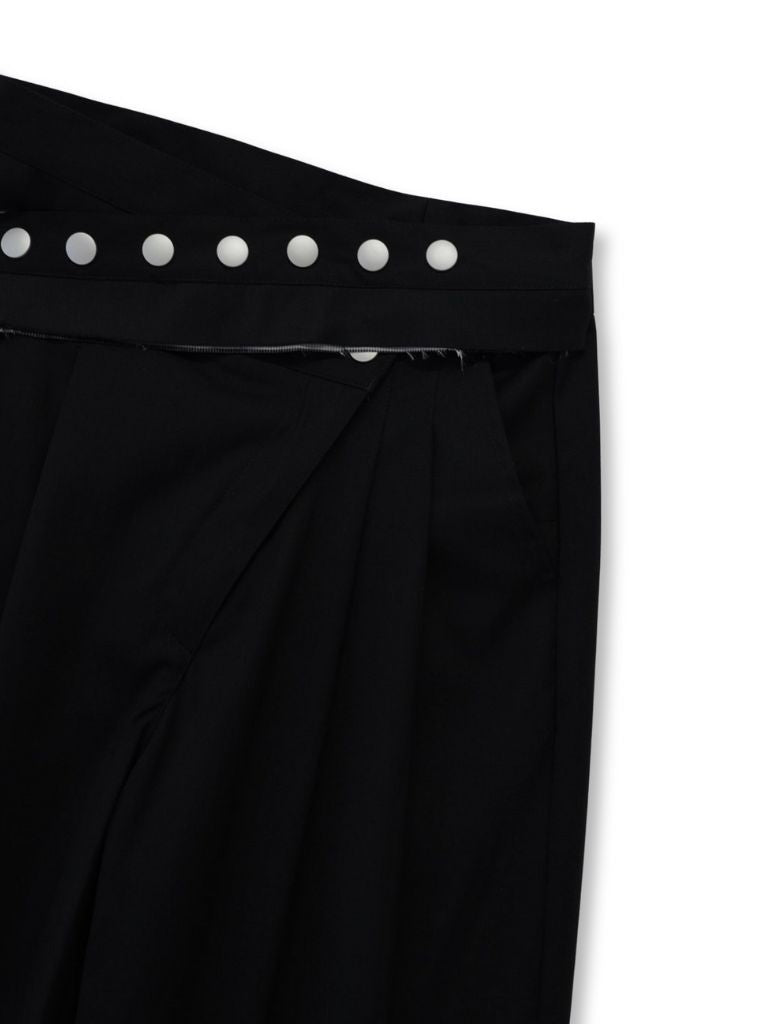 layered belt wide pants