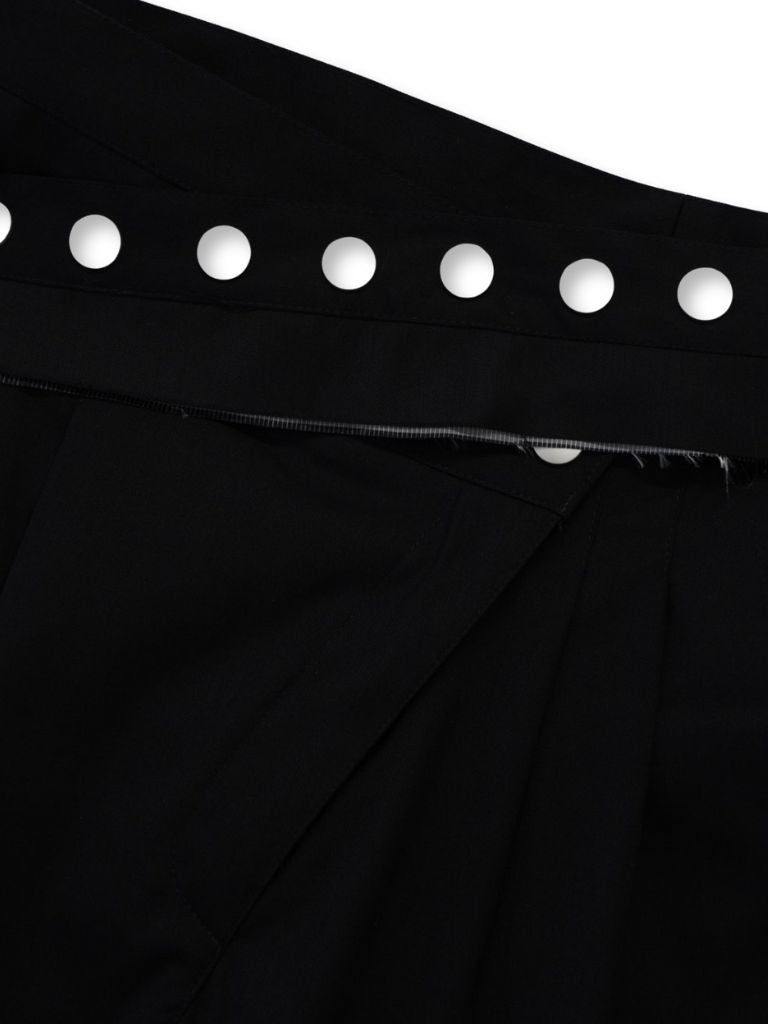 layered belt wide pants