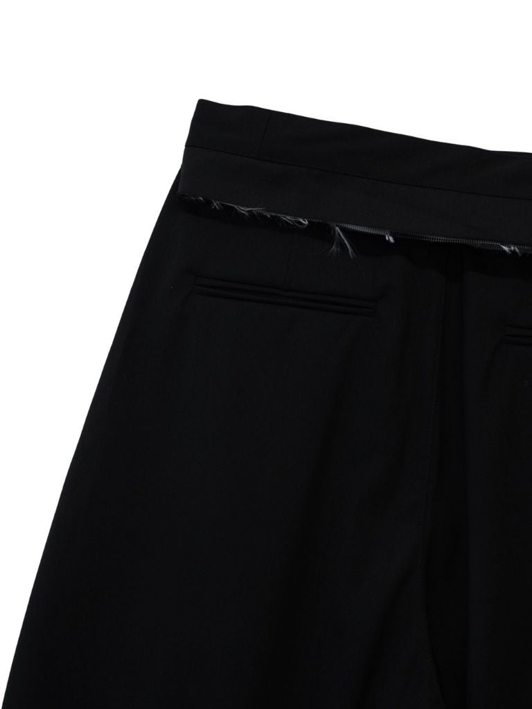 layered belt wide pants