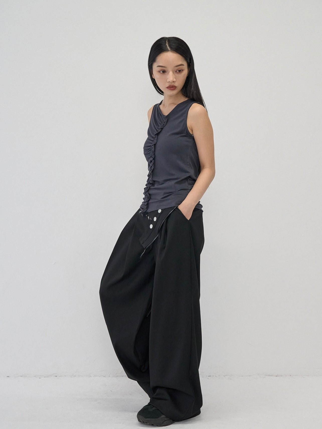 ruched drape tops