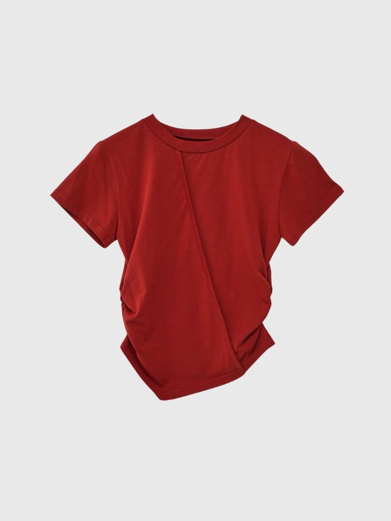 center seam side shirring tops