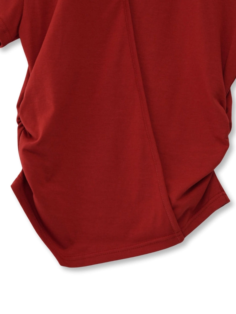 center seam side shirring tops
