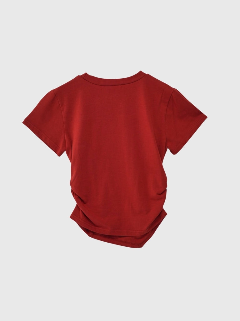 center seam side shirring tops