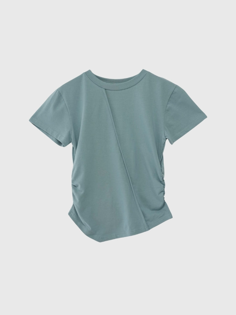 center seam side shirring tops