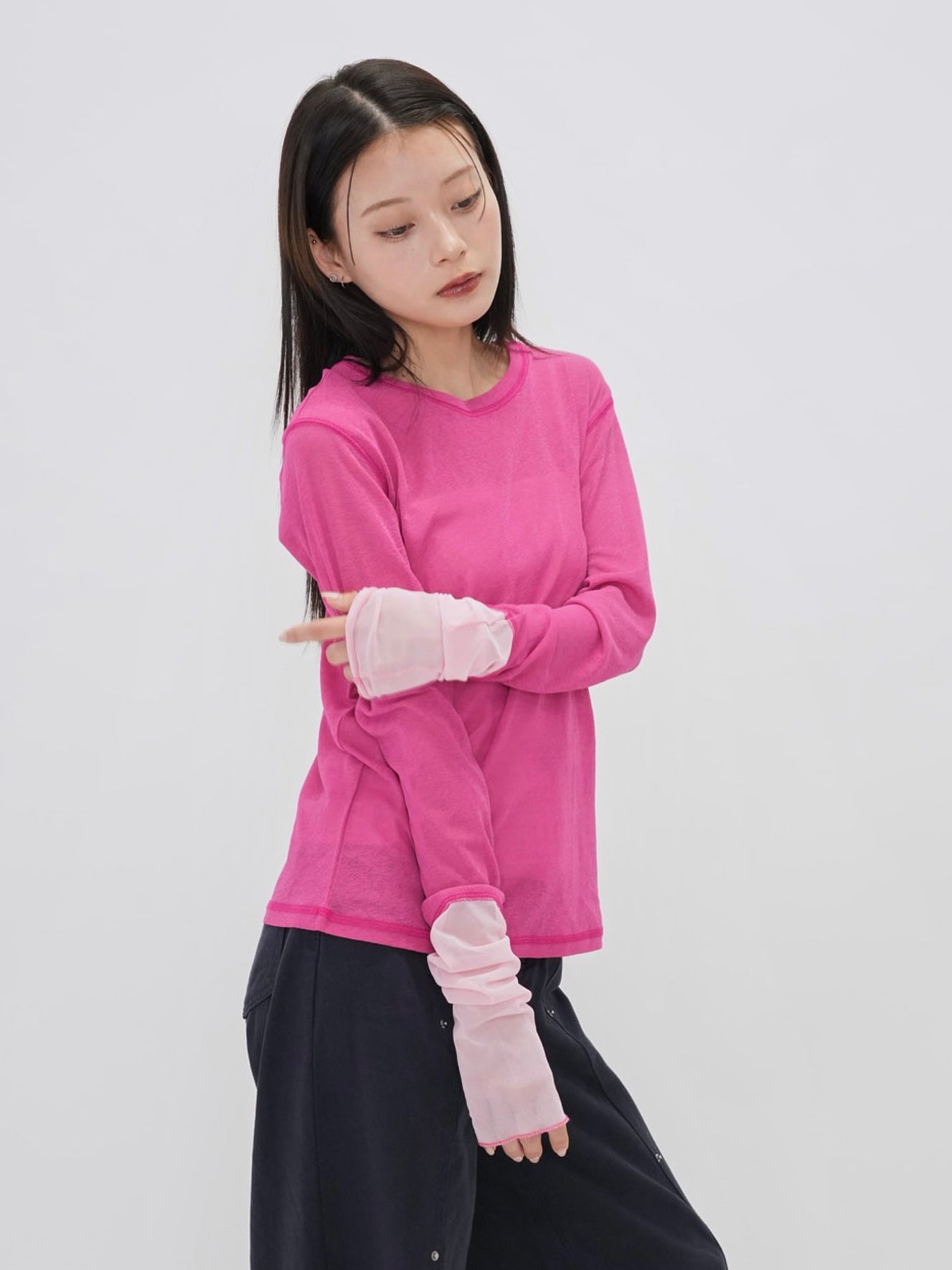 bicolor see through t