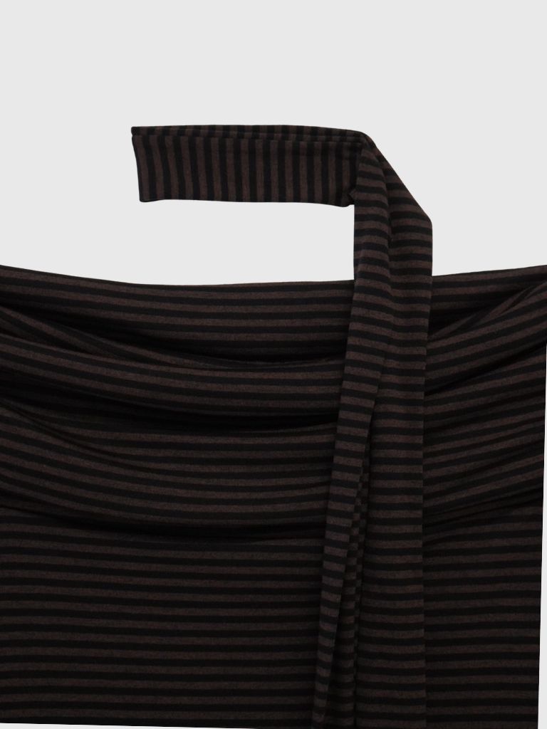 border offshoulder scarf tops