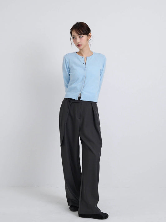 contrast line cardigan