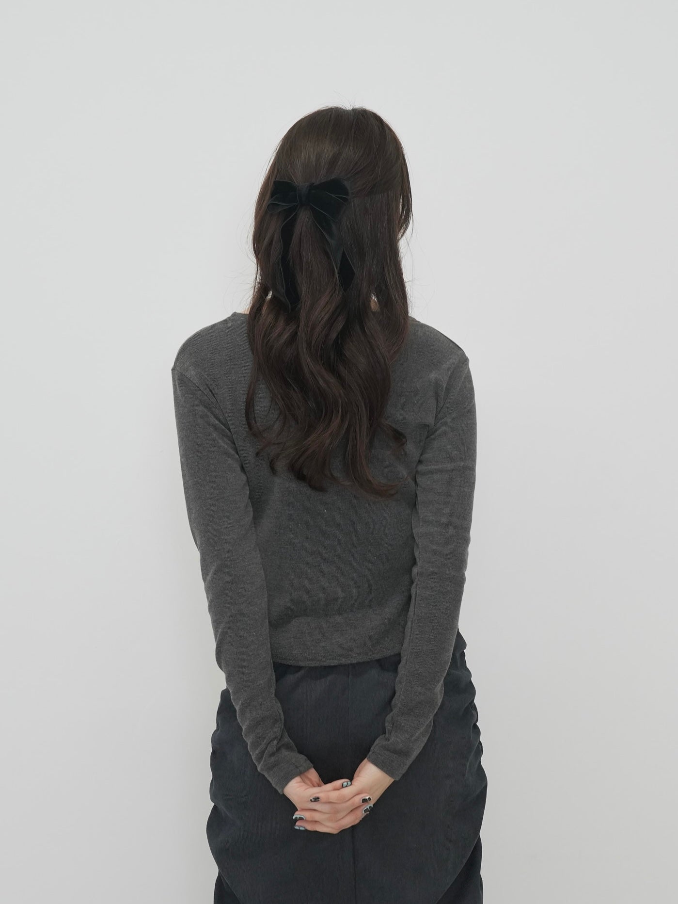 asymmetry frill blouse t