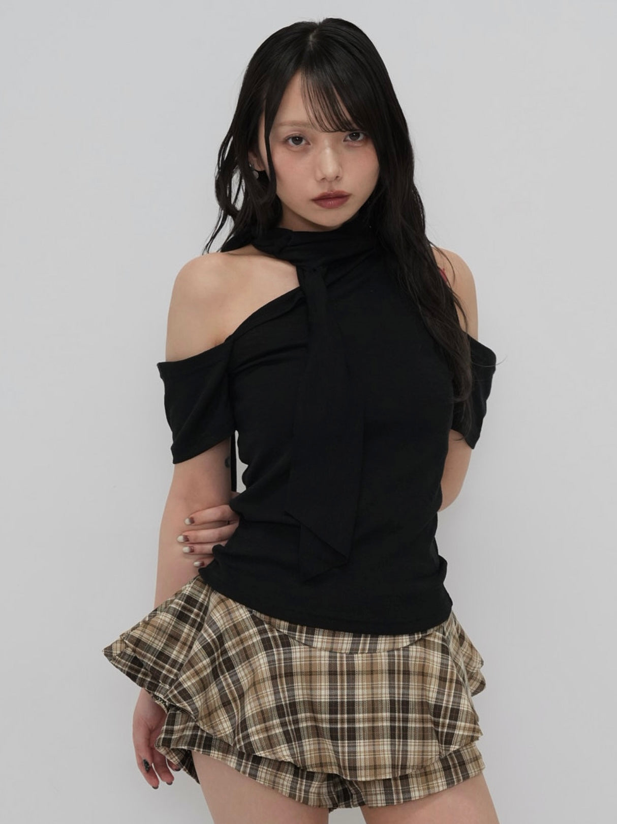 drape off shoulder tops