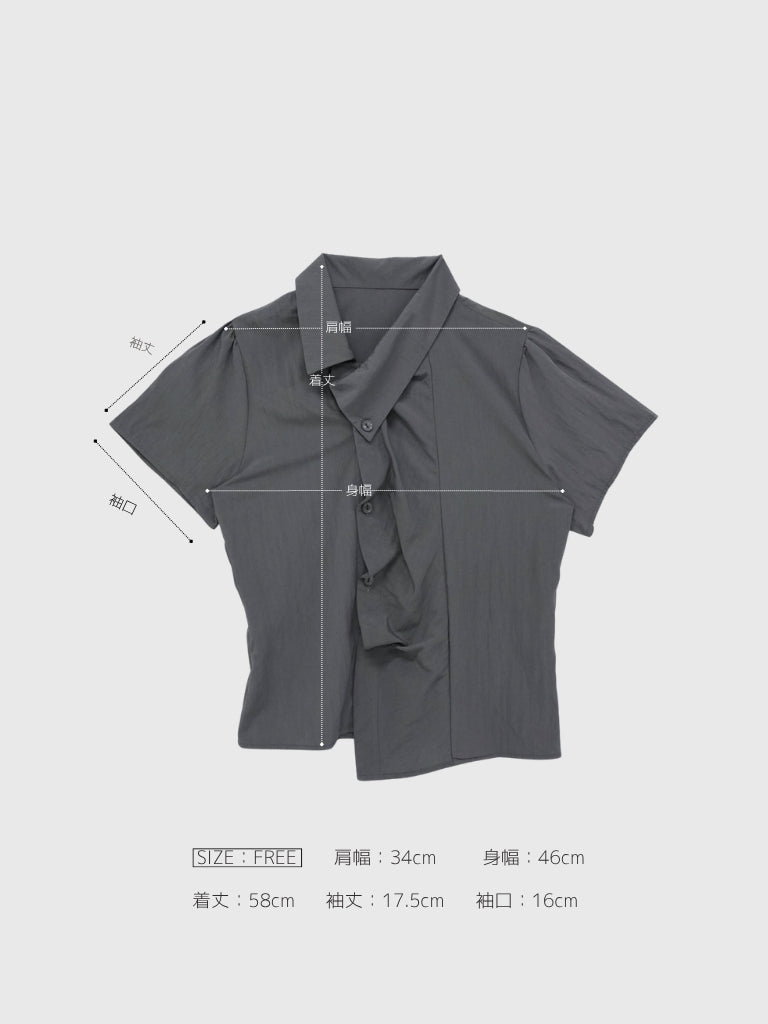 pleated draped blouse