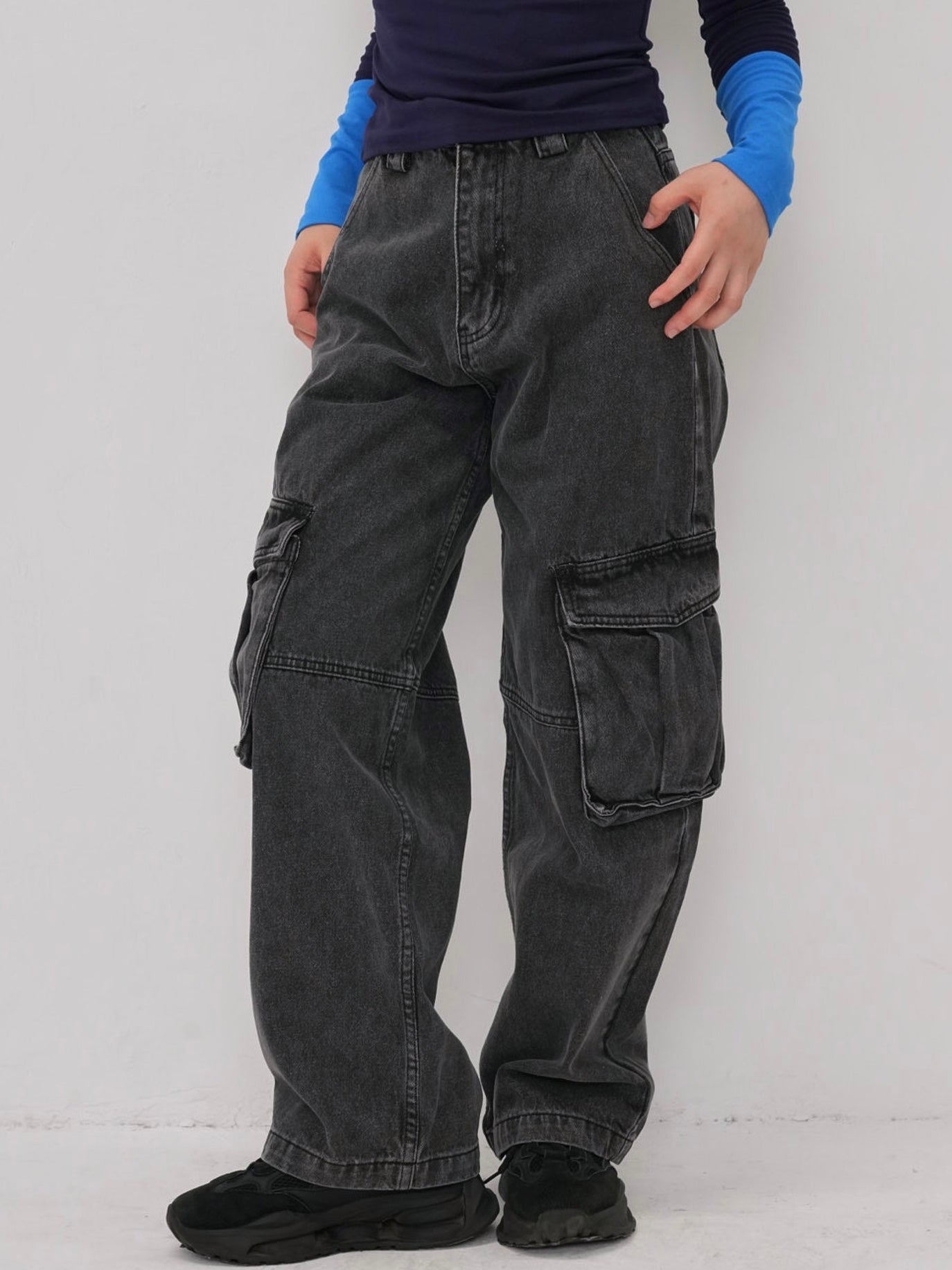 military denim pants