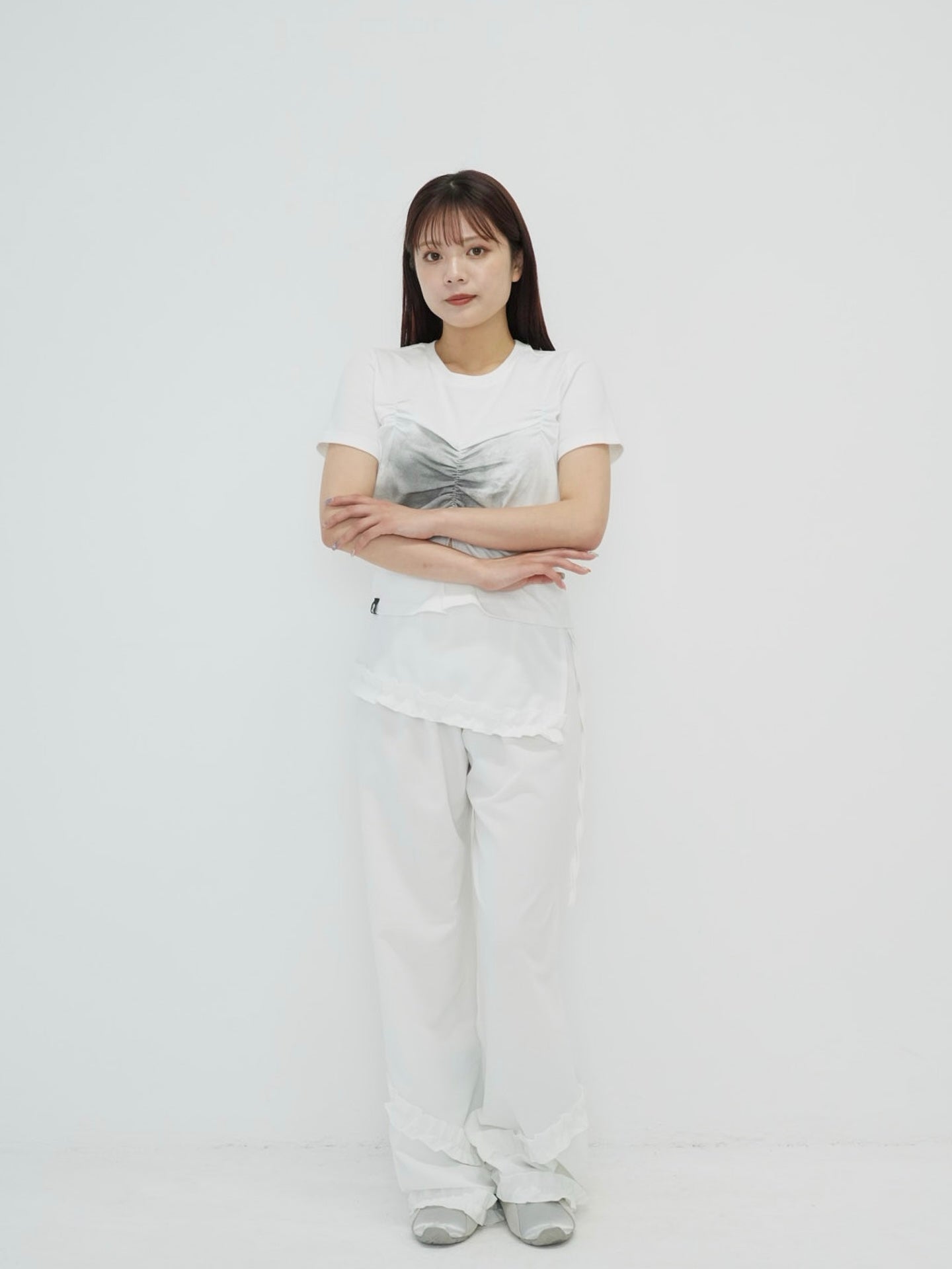 hem ruffle wrap pants