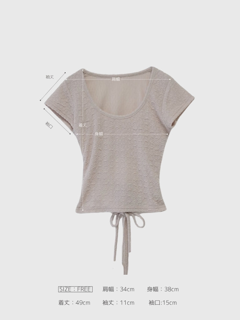 ribbon open back tops