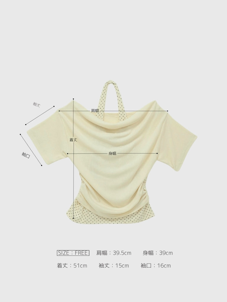 drape dot layered tops