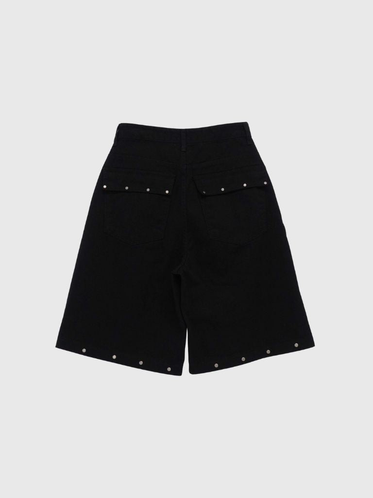 metal stud bermuda pants