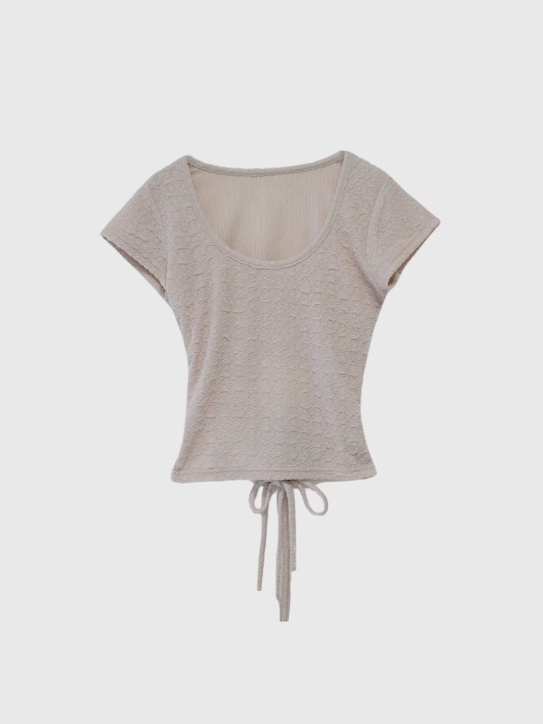 ribbon open back tops