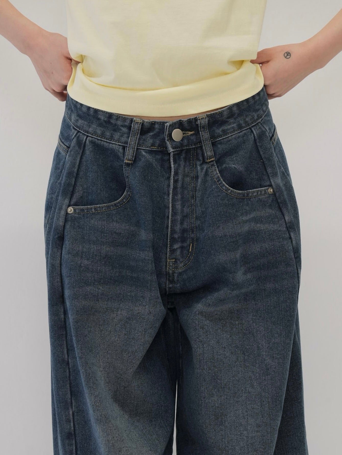 wide cut denim