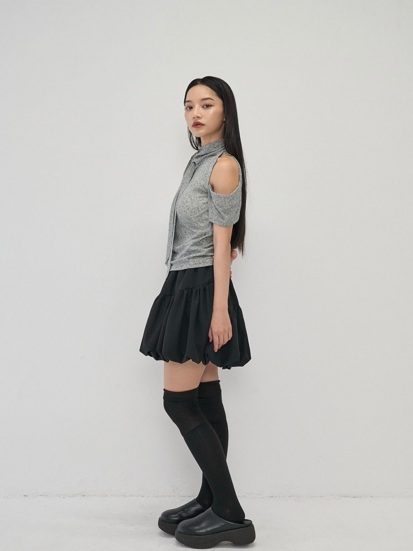 drape off shoulder tops