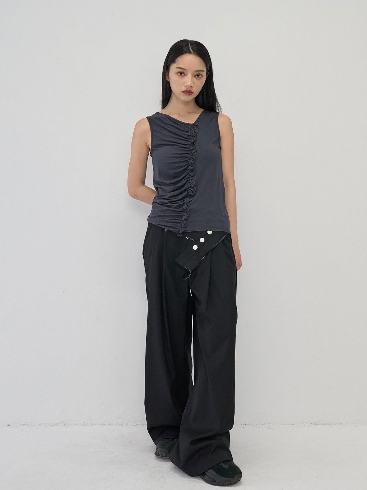 ruched drape tops