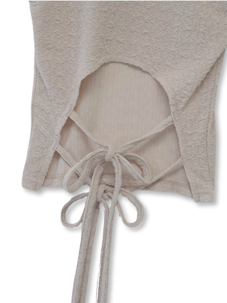 ribbon open back tops