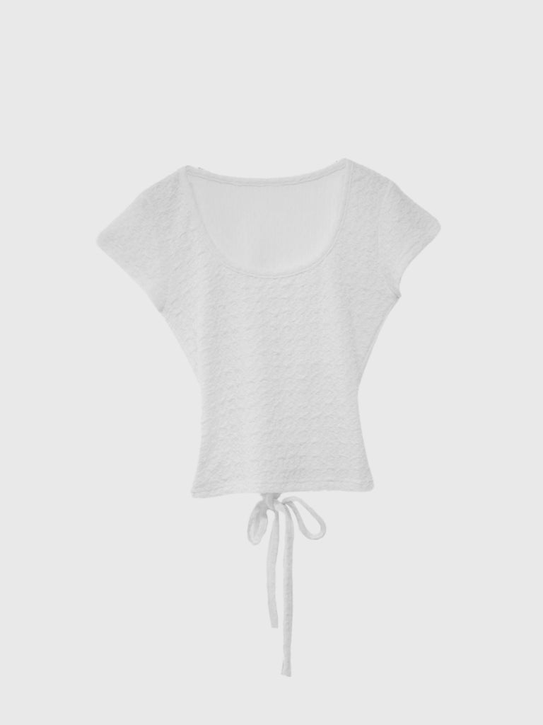 ribbon open back tops