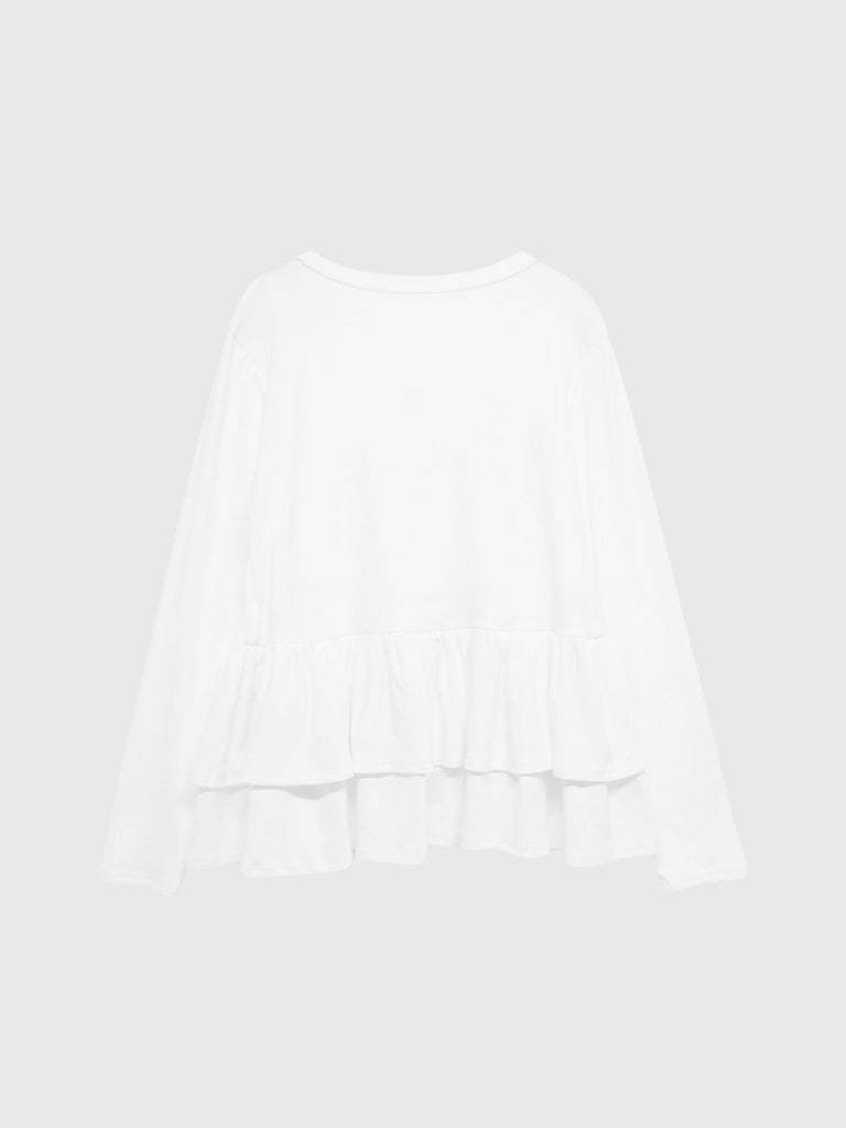 frill front ribbon cardigan