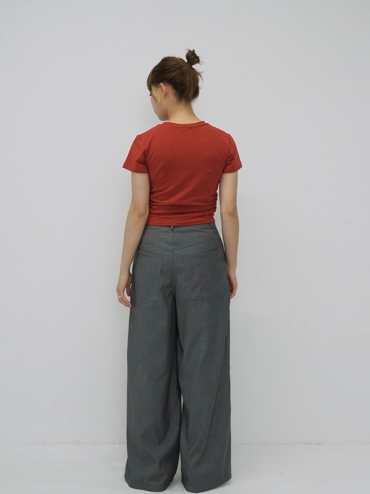center seam side shirring tops