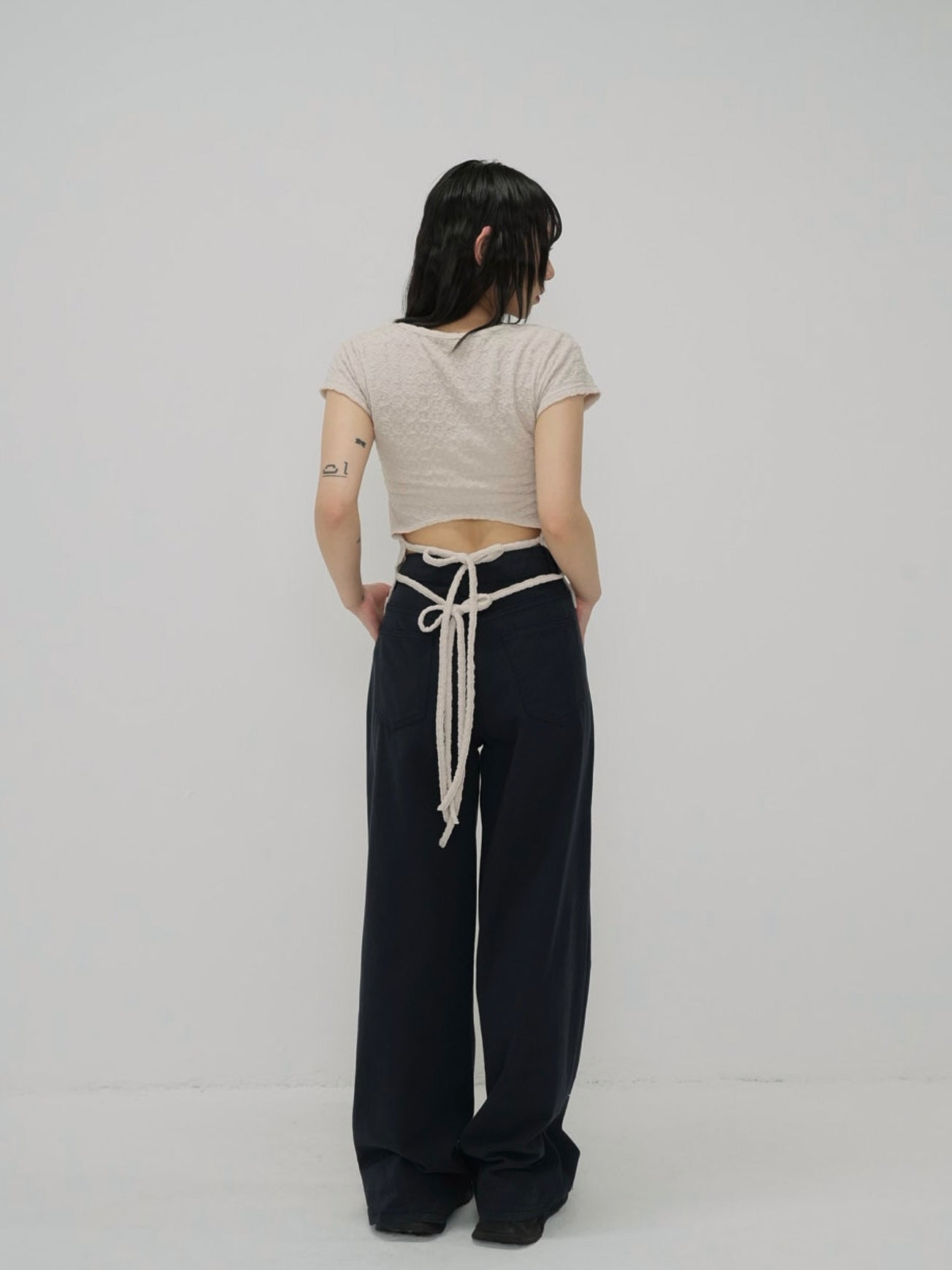 ribbon open back tops